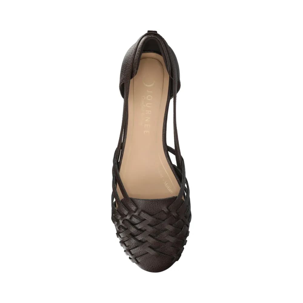 EKKO VEGAN LEATHER FLATS IN WIDE