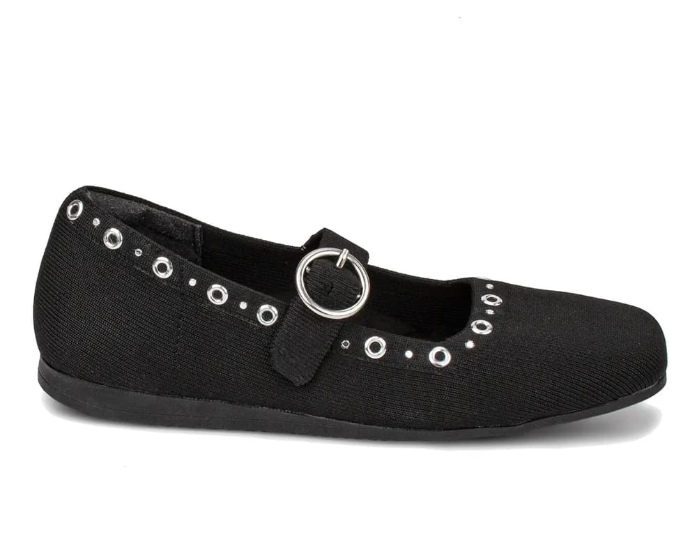 Naomi-Black Knit with Studs | Ros Hommerson