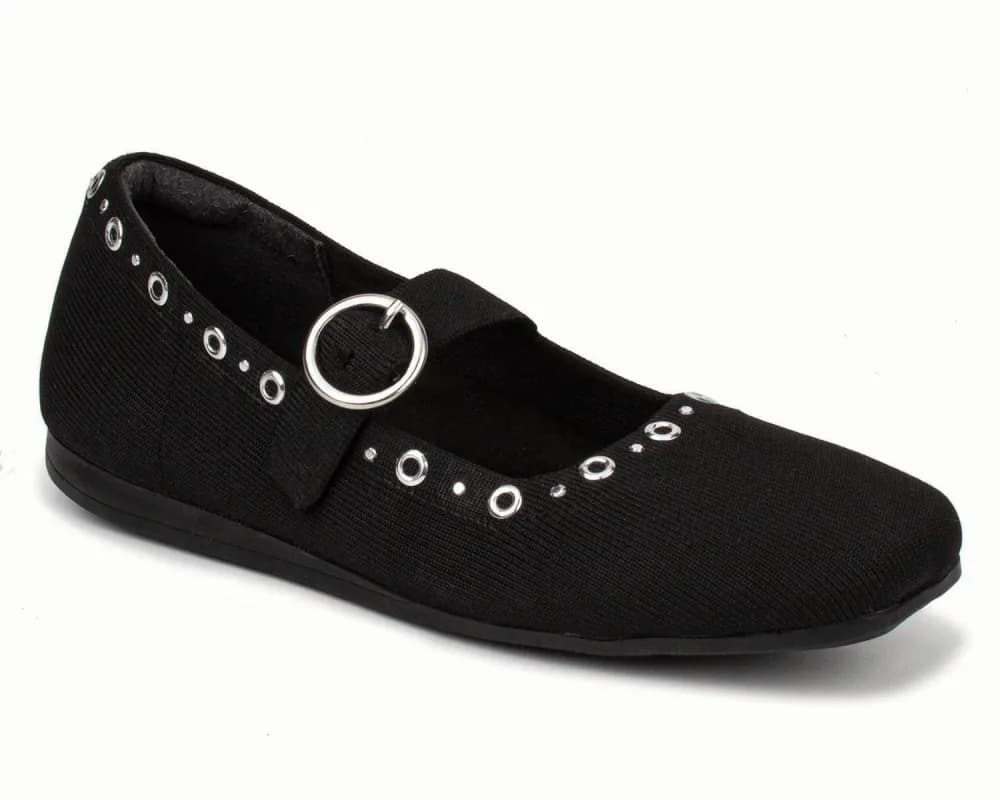 Naomi-Black Knit with Studs | Ros Hommerson