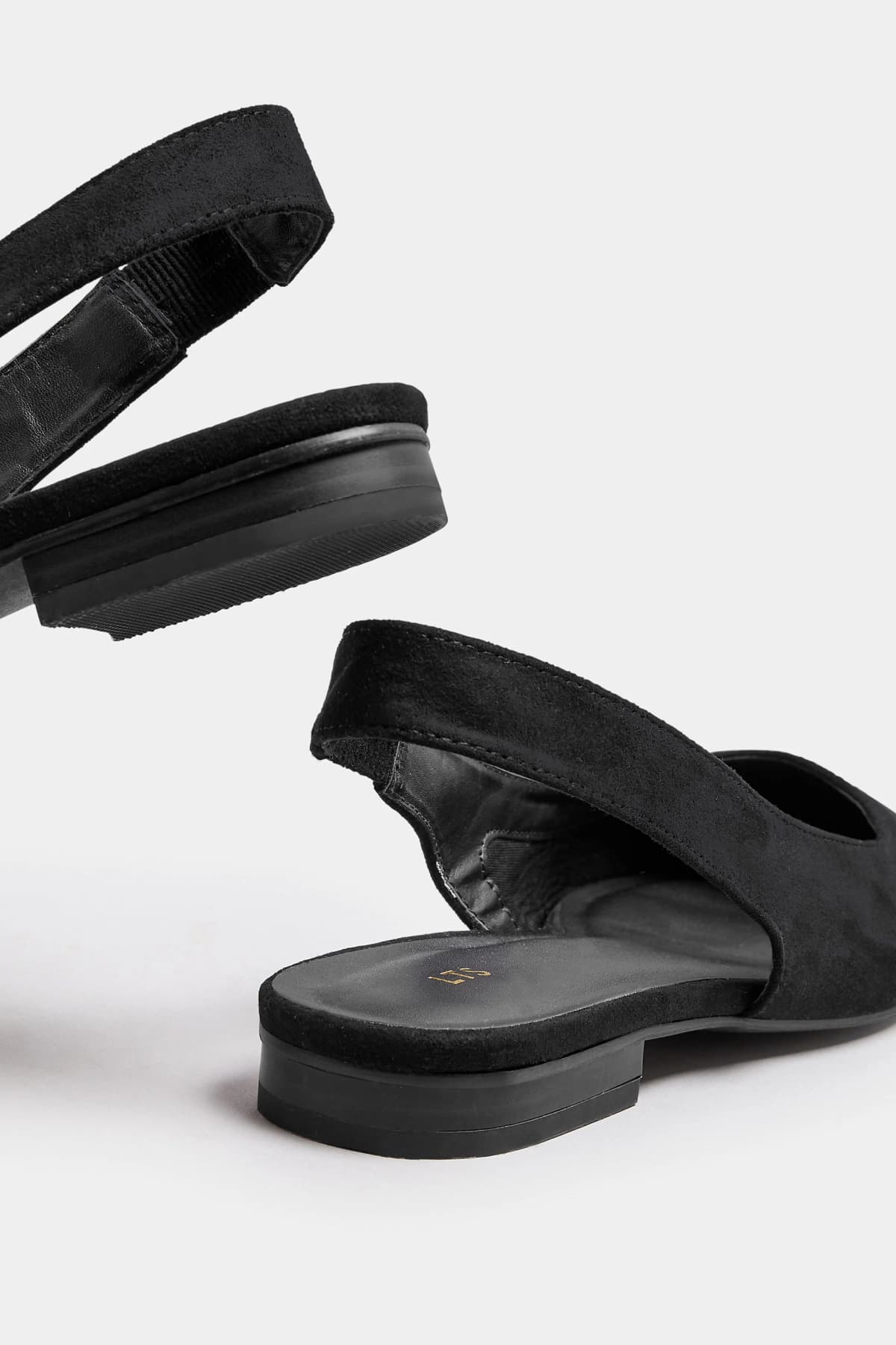 Black Slingback Point Pumps In Standard Fit