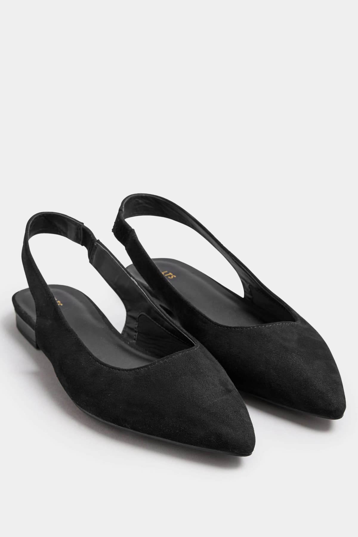 Black Slingback Point Pumps In Standard Fit