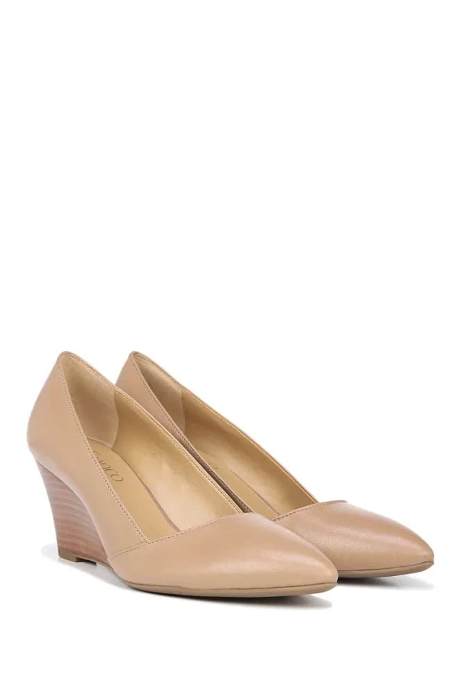 Frankie Leather Wedge Pump