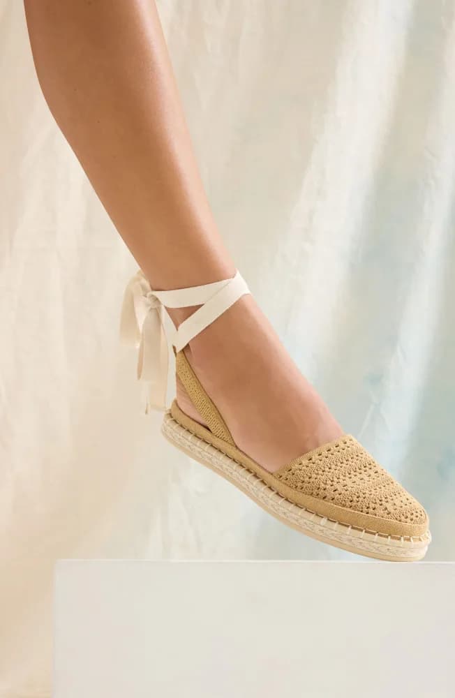 The d'Orsay Ankle Tie Espadrille Flat