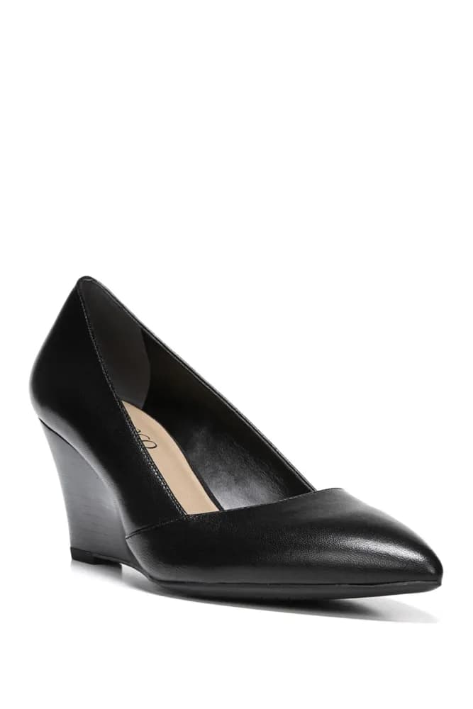 Frankie Leather Wedge Pump