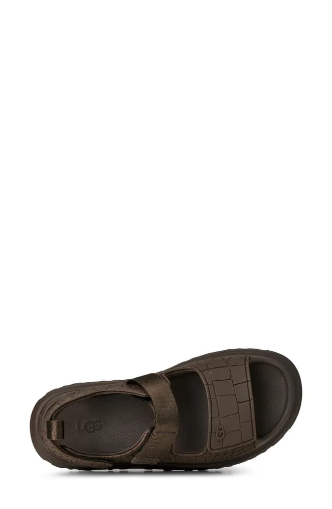 GoldenGlow Embossed Platform Sandal