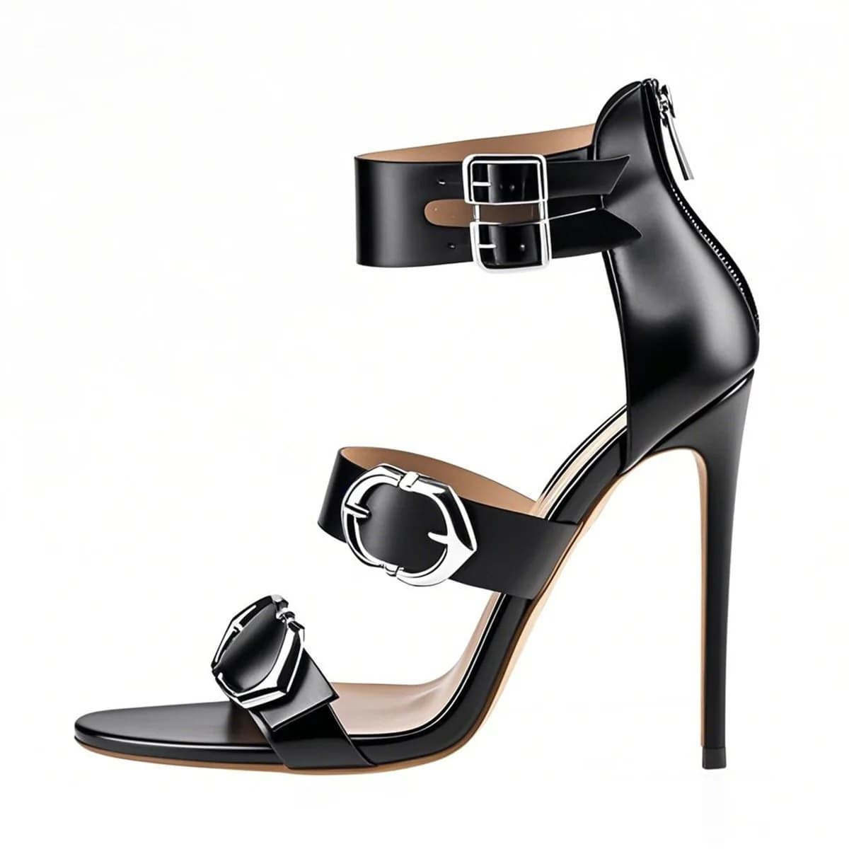 Ankle Strap Buckle Band Stilettos High Heel Sandals