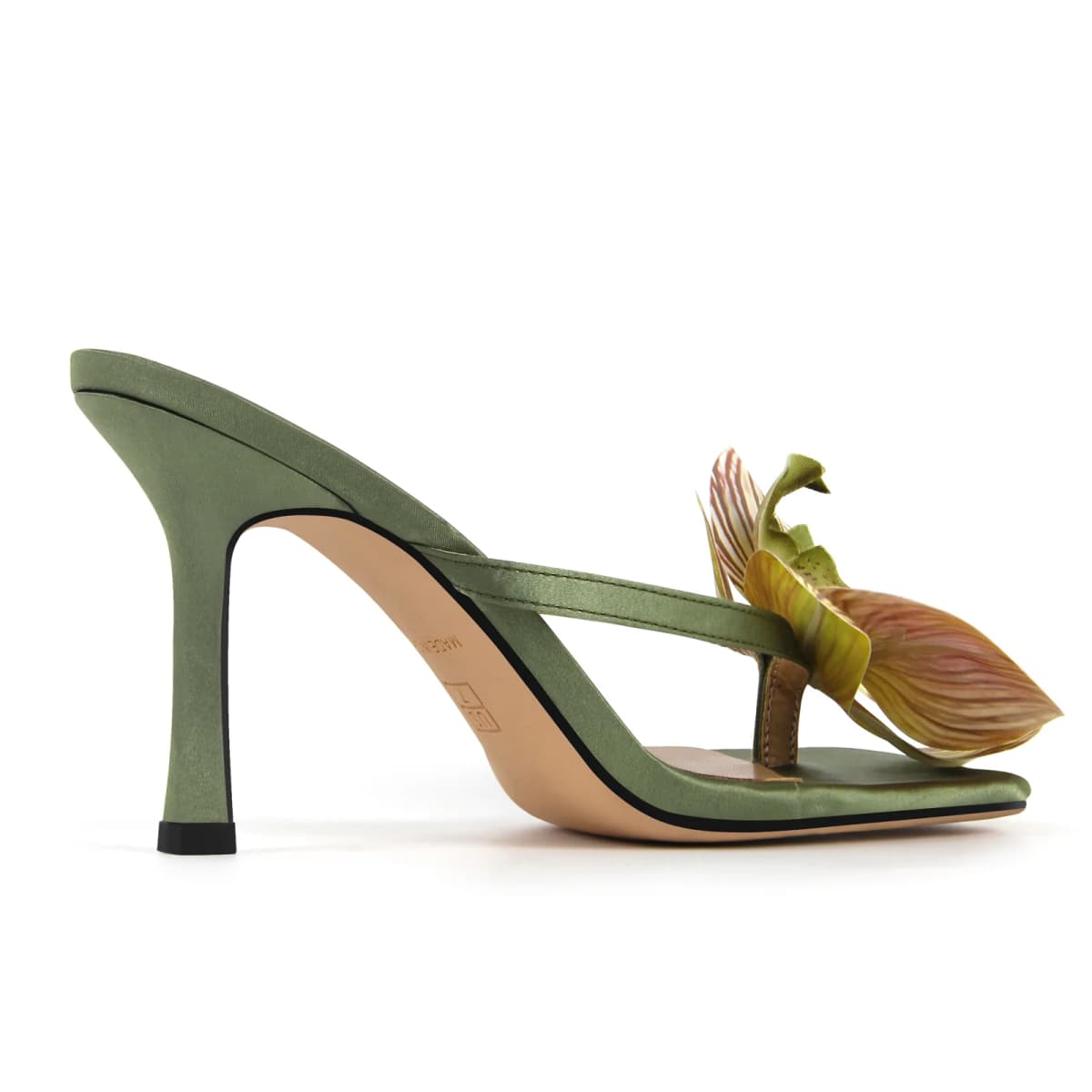 Square Toe Flower Thong Mules