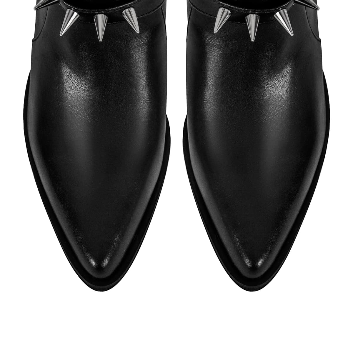 Chunky Heel Rivet Buckle Ankle Boots