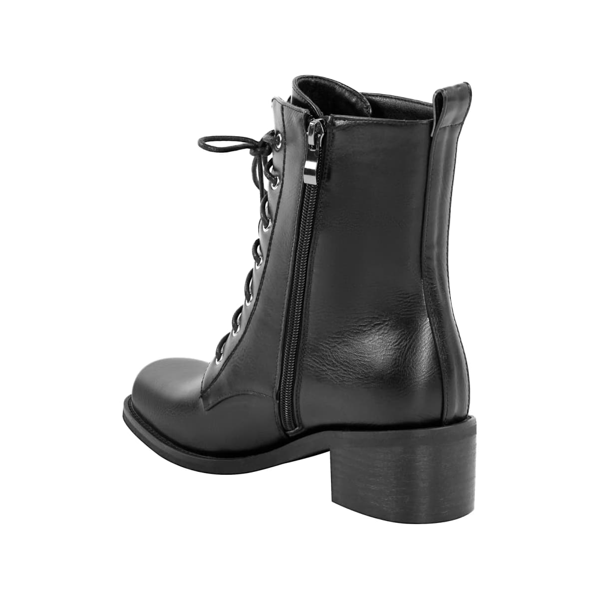 Square Toe Lace-up Ankle Boot