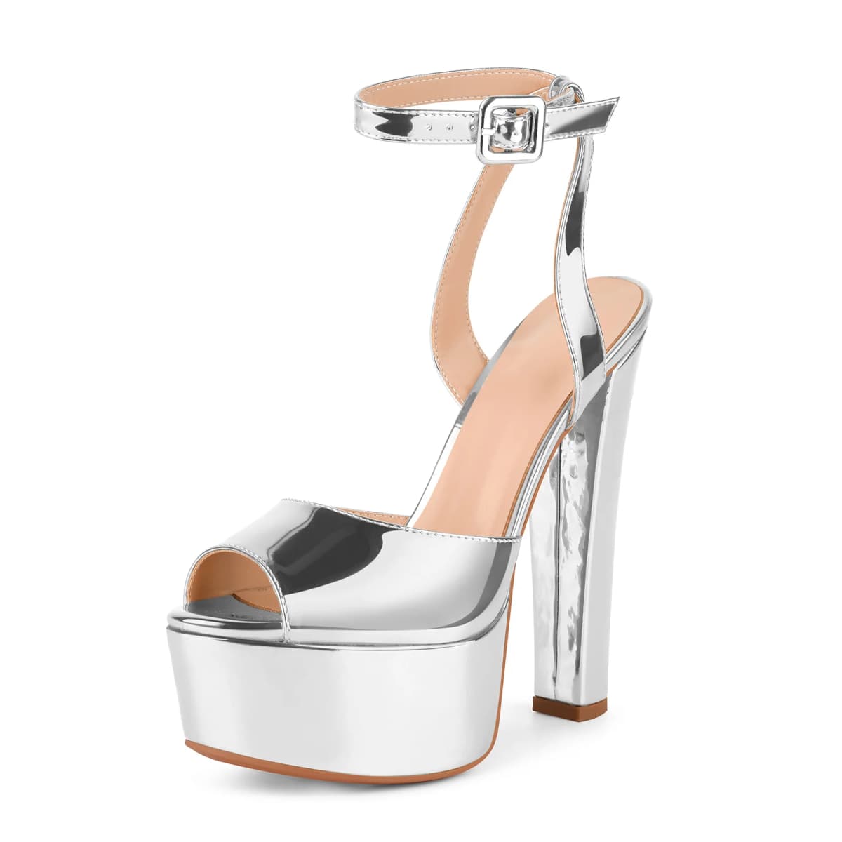 Platform Ankle Strap Chunky Heel Sandals