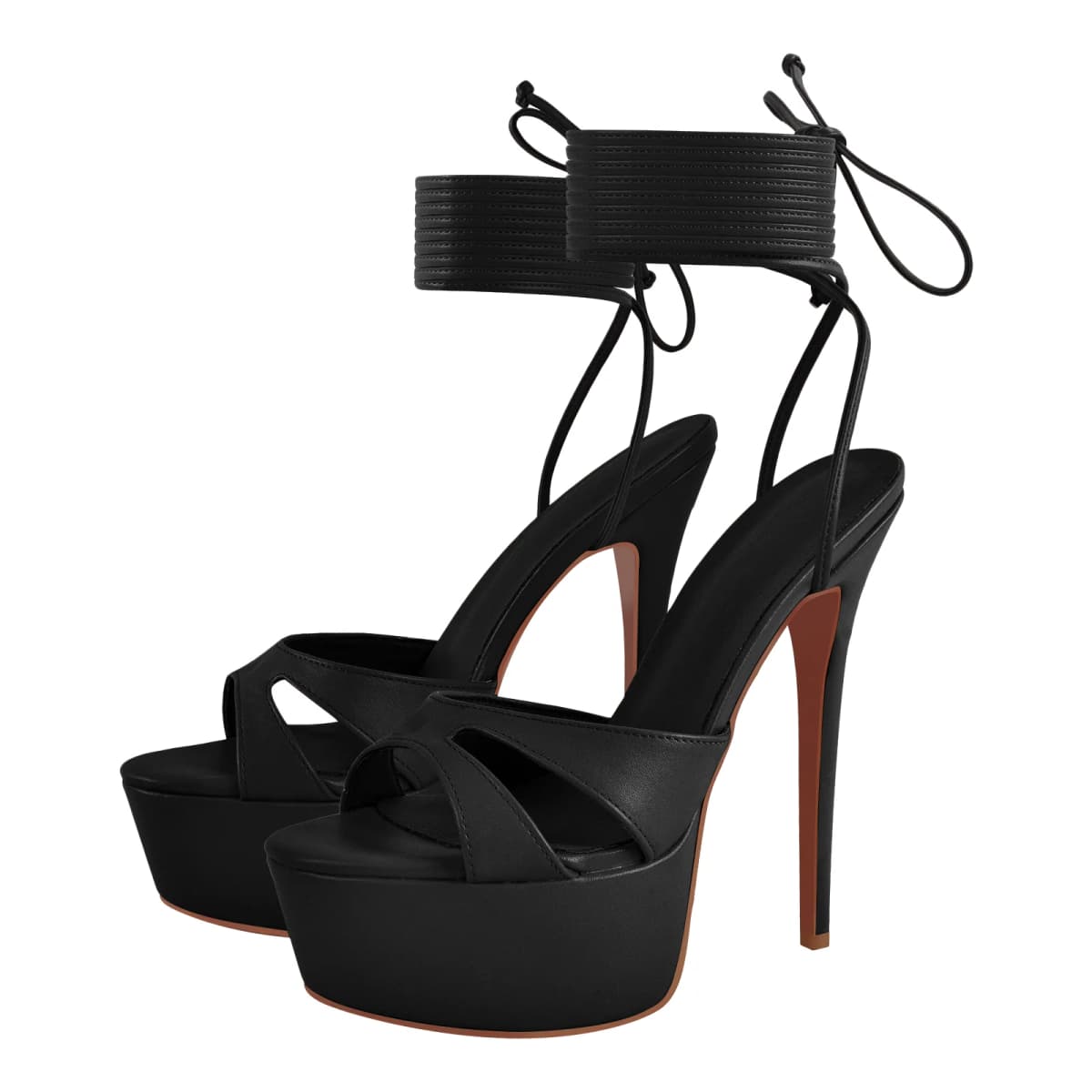 Platform Lace-up High Heel Sandals
