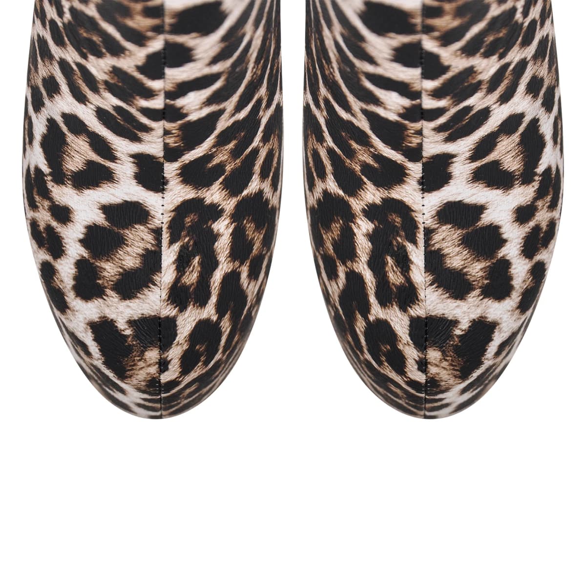 Leopard Platform Stiletto Ankle Boots