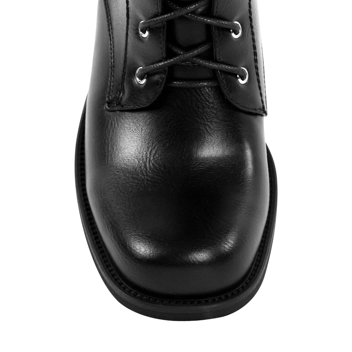 Square Toe Lace-up Ankle Boot