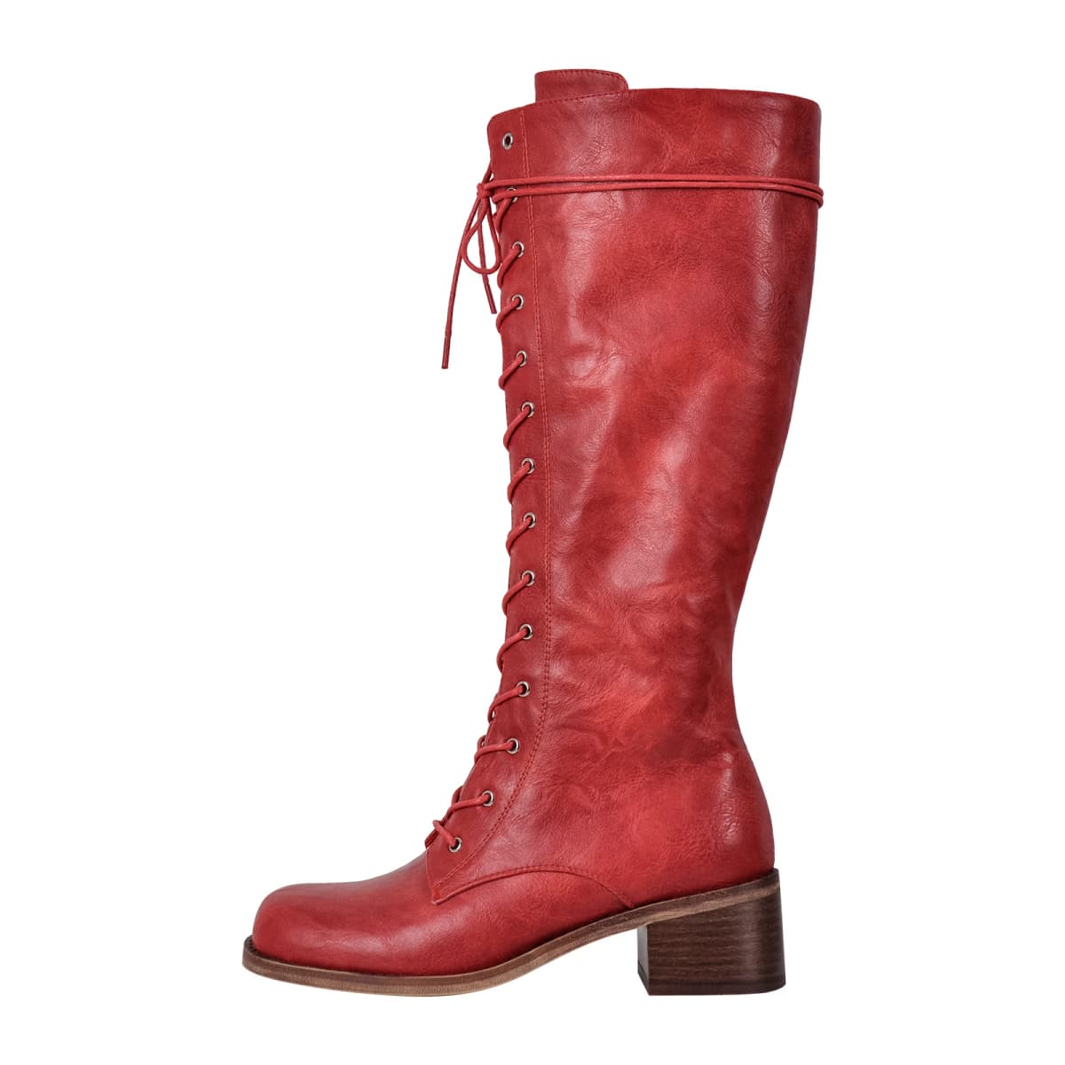 Lace-up Mid-calf Boot