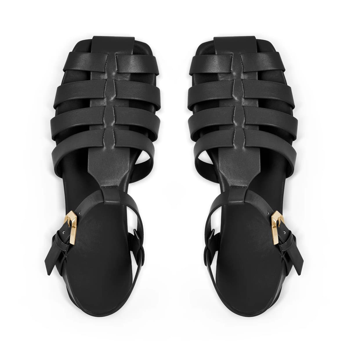 Multiple Colour Square Toe Gladiator Flat Sandals