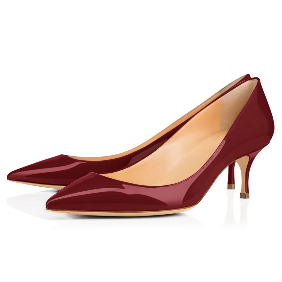Pumps Burgundy 2.5 inches Heels