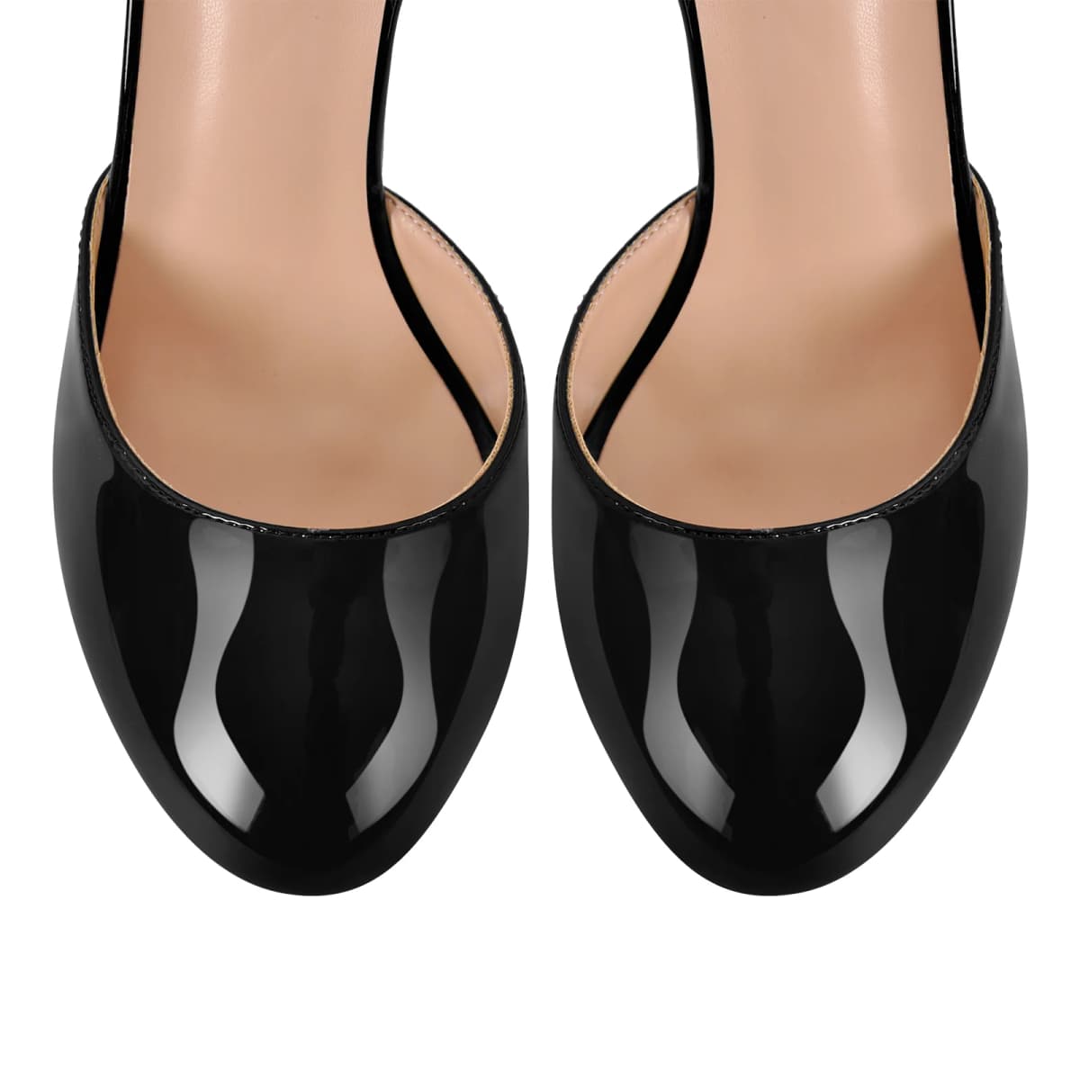 Platform Chunky Heel Ankle Strap Slingback Pumps