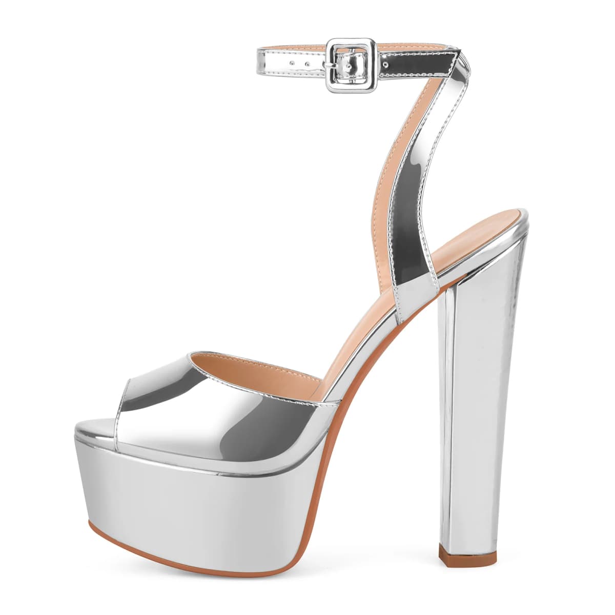 Platform Ankle Strap Chunky Heel Sandals