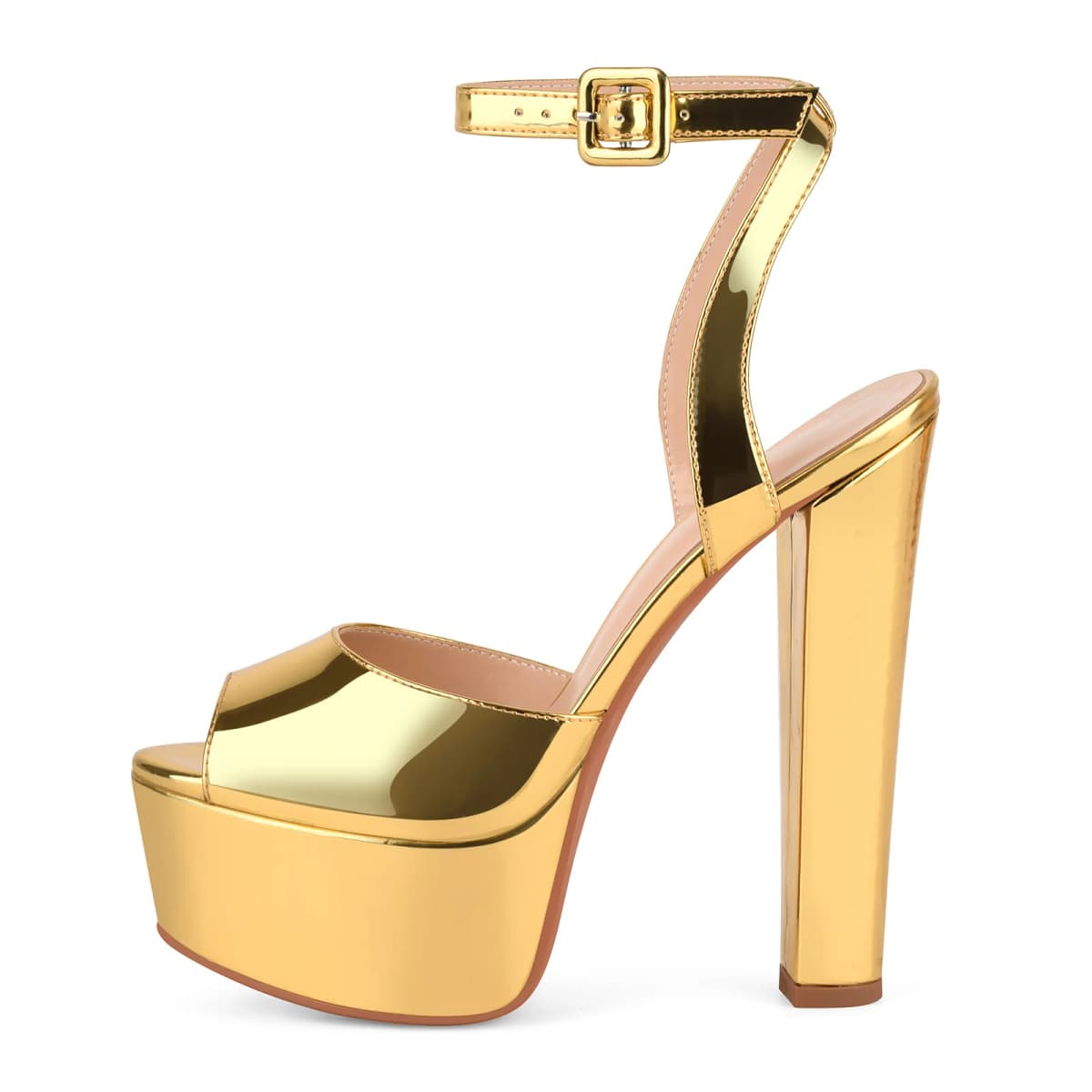 Platform Ankle Strap Chunky Heel Sandals