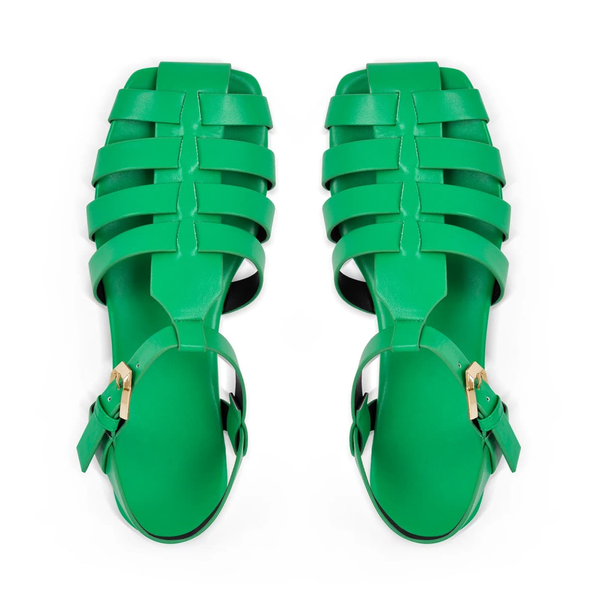 Multiple Colour Square Toe Gladiator Flat Sandals