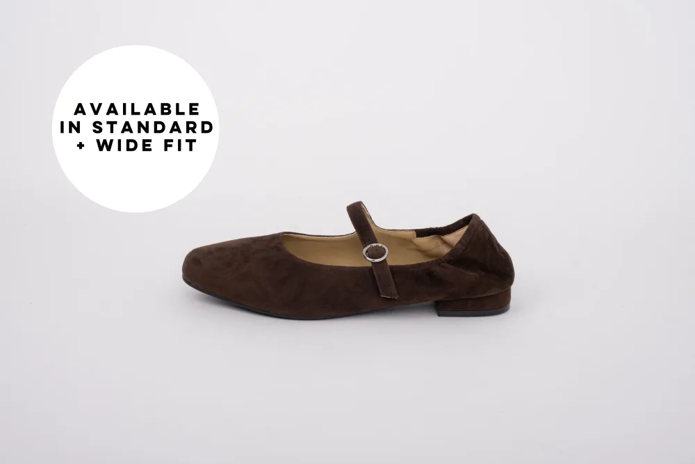 BONNIE FLAT (CHOCOLATE SUEDE)