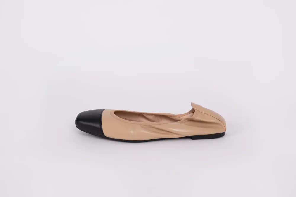 NANCY FLAT (BEIGE/BLACK)