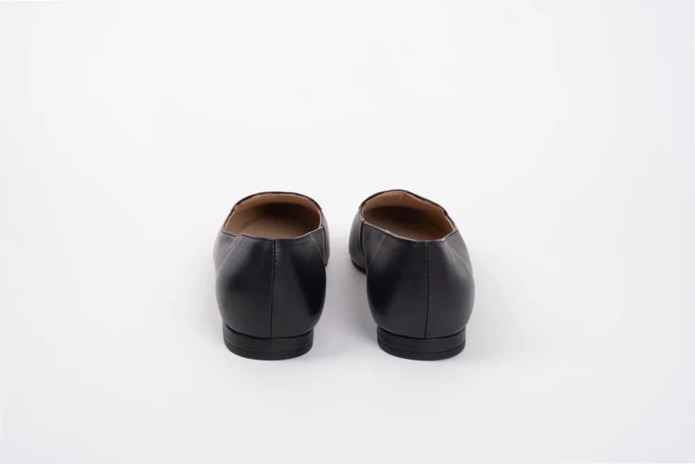 ROSIE FLAT (BLACK LEATHER/ BLACK SUEDE)