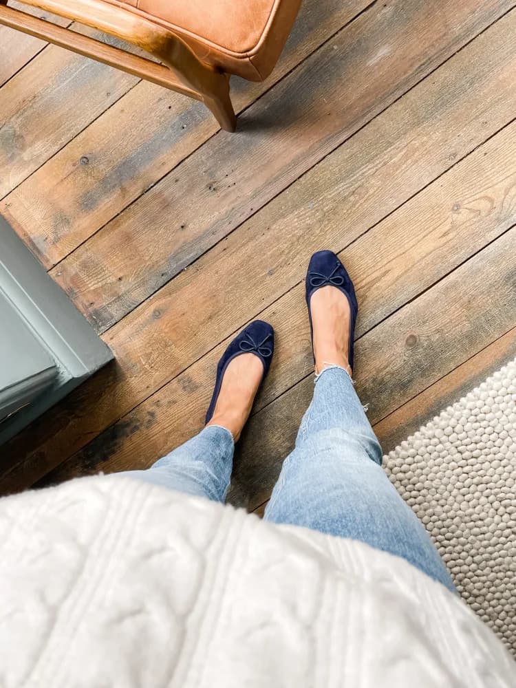 OLIVIA FLAT (NAVY SUEDE)