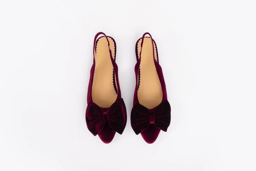 SOPHIA SLINGBACK (BERRY VELVET)