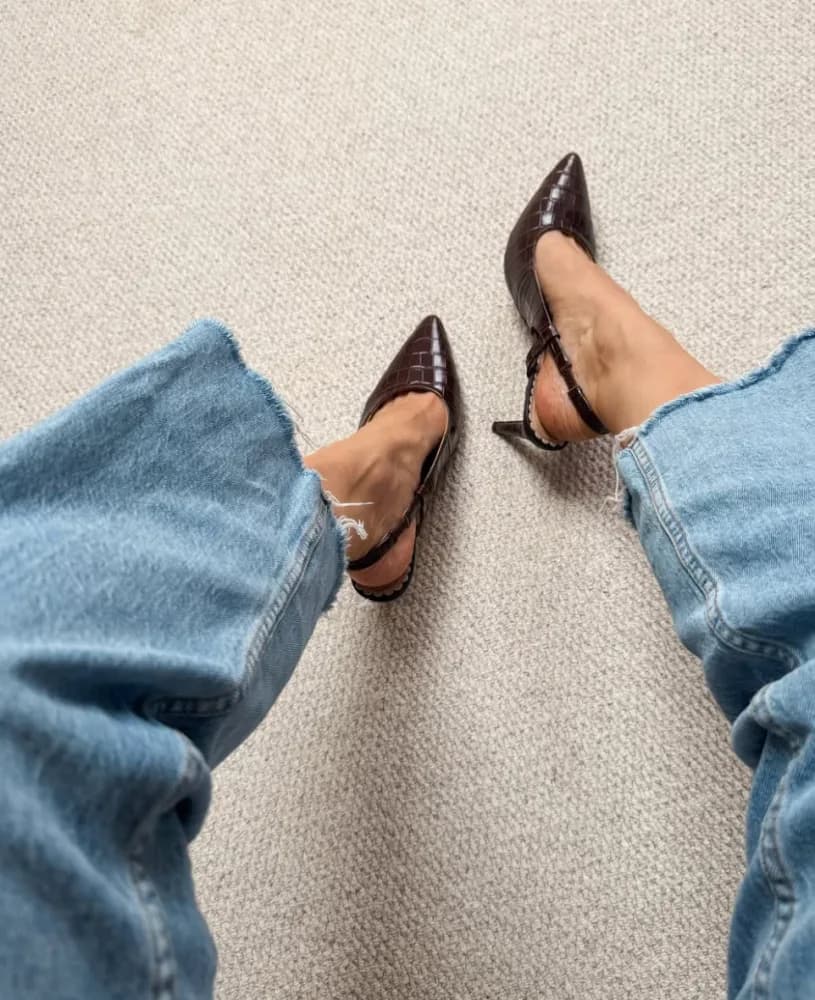 MYAH SLINGBACK (BROWN CROC)
