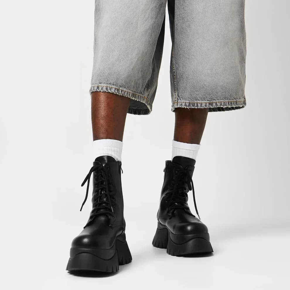 Rancor Vilun Black Lace Up Boots