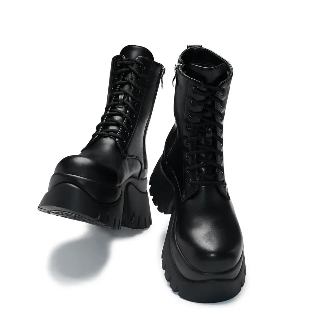 Rancor Vilun Black Lace Up Boots