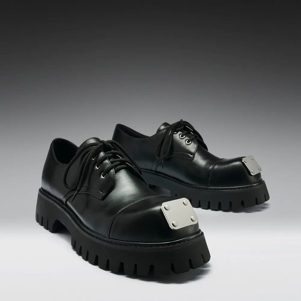 Gehrman Metal Cap Chunky Shoes - Shadow