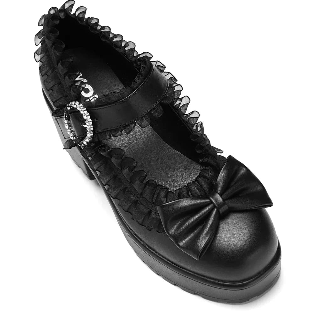 Tira Ruffle Mary Janes ‘ Dark Delights Edition’-Clearance