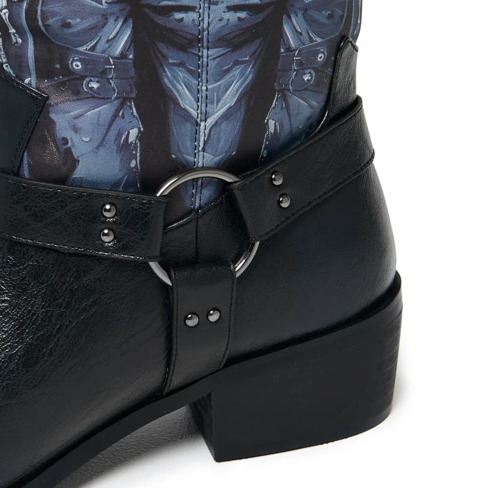 Scorched One Western Boots - Vintage Black