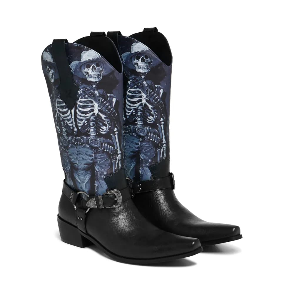 Scorched One Western Boots - Vintage Black