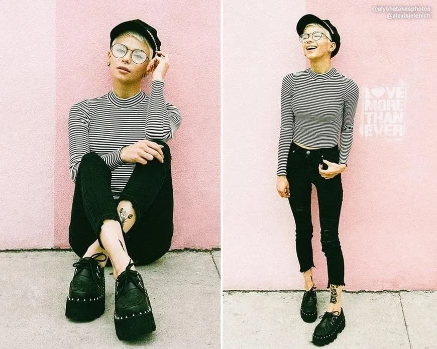 Black Faux Leather Dino Lug Sole Creeper