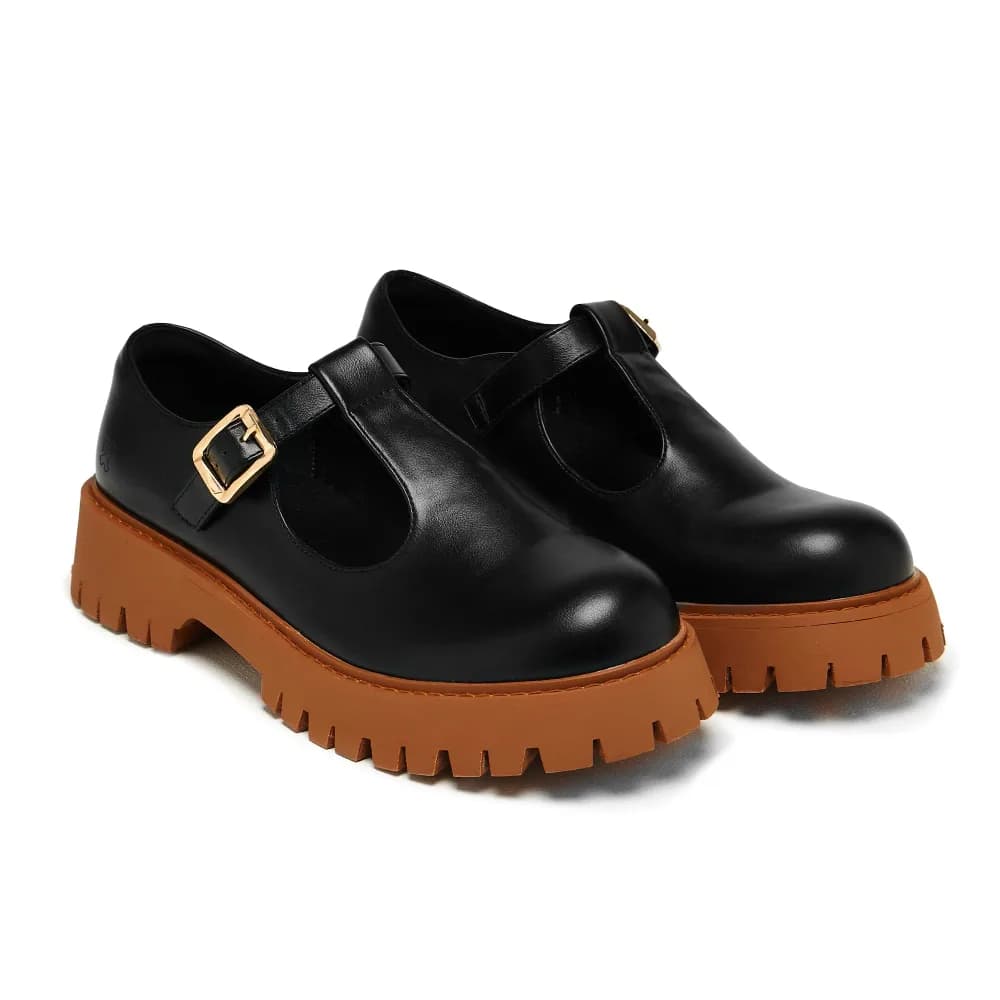 Abbot Chunky Mary Janes - Black