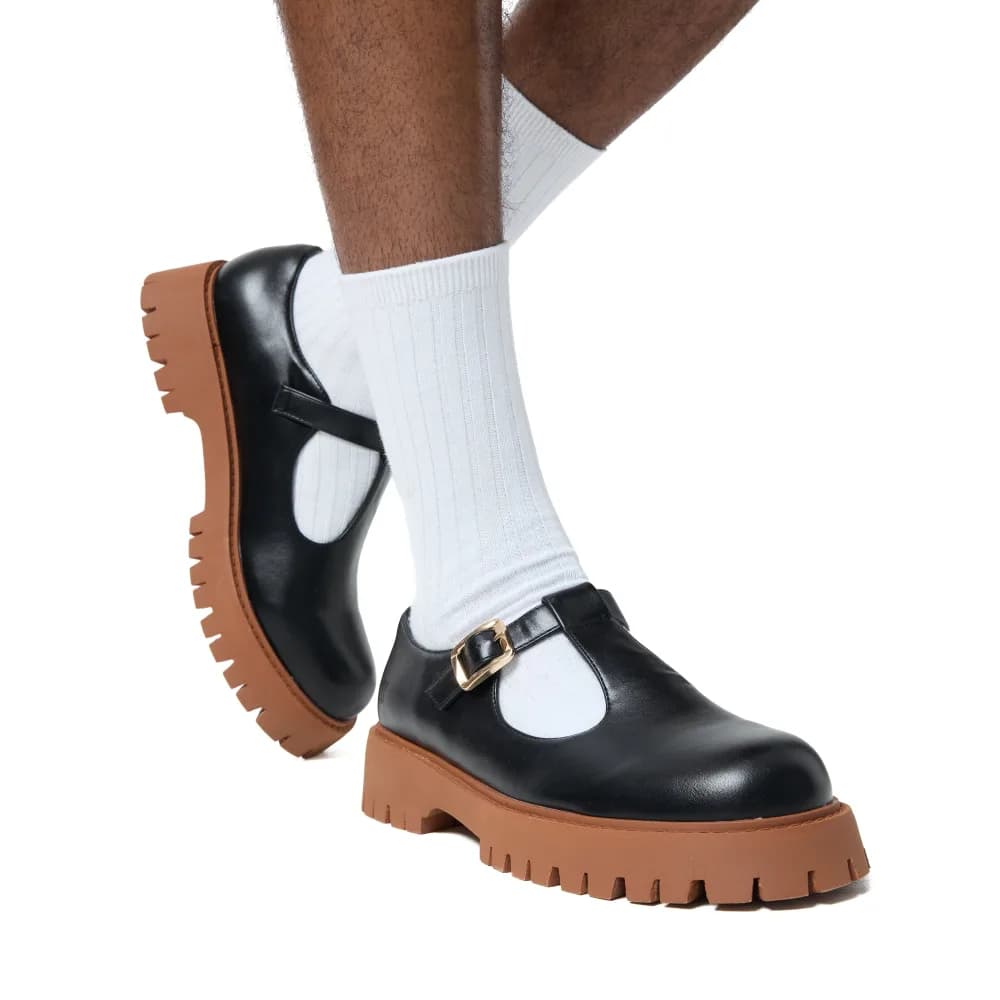 Abbot Chunky Mary Janes - Black