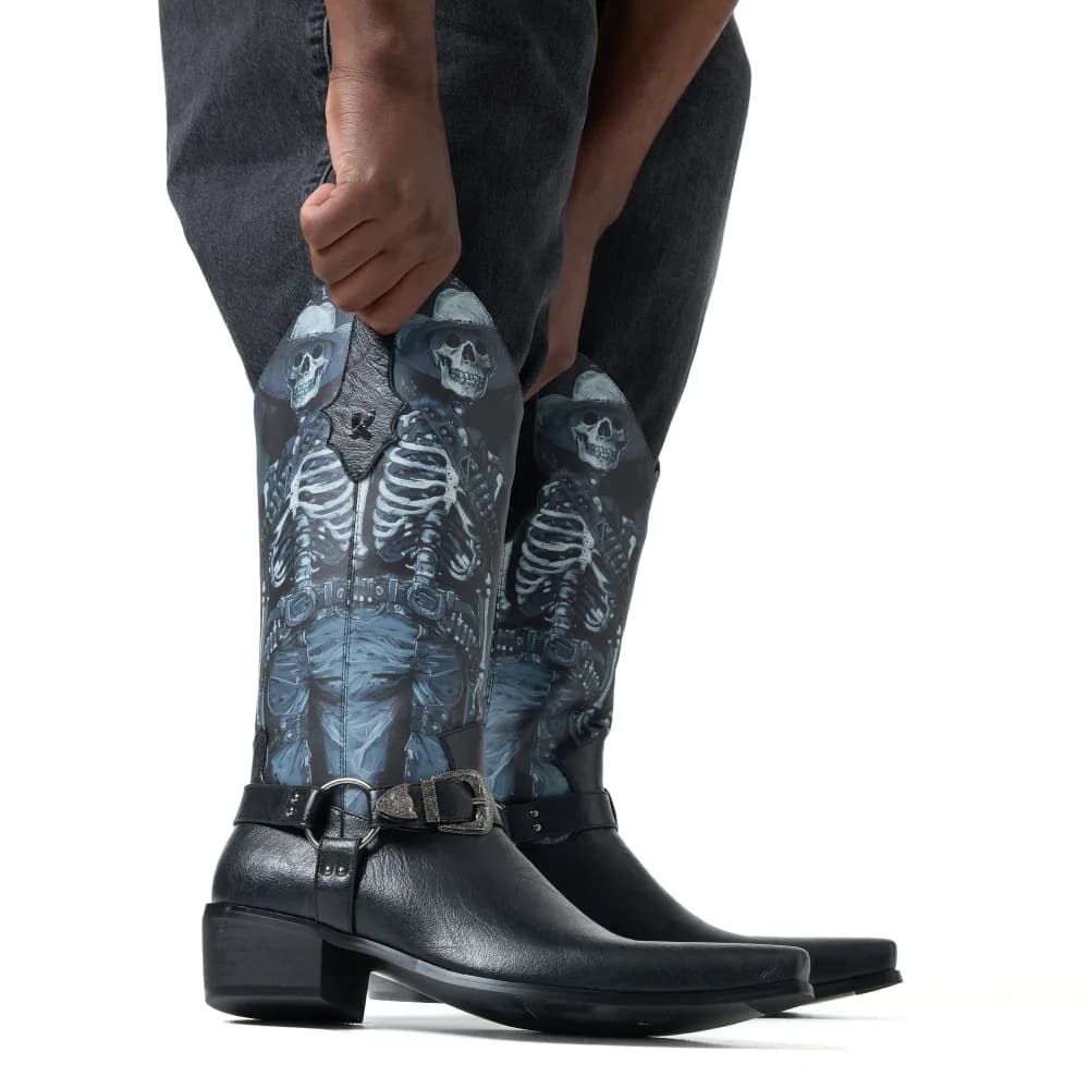 Scorched One Western Boots - Vintage Black