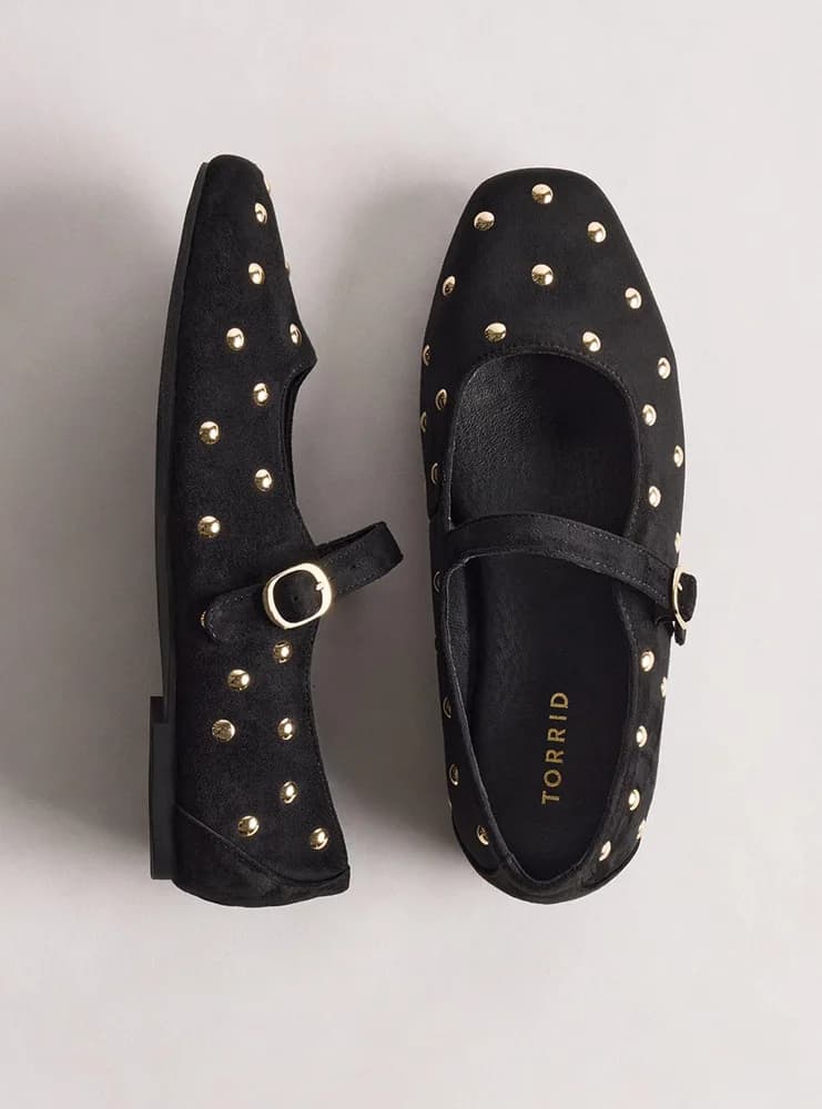 Studded Mary Jane Ballet Flat (WW)