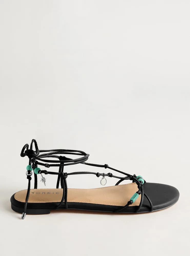 Beaded Strappy Sandal (WW)
