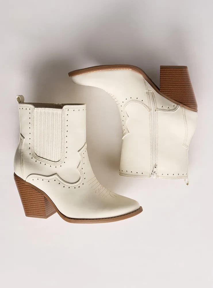 Studded Western Heel Bootie (WW)