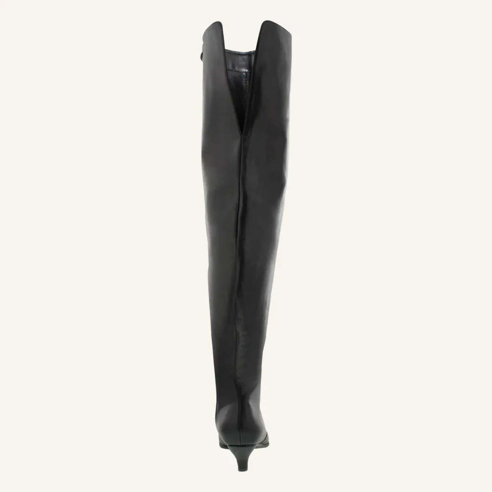 Teanna Over the Knee Vegan Leather Boot Standard and Wide Fit