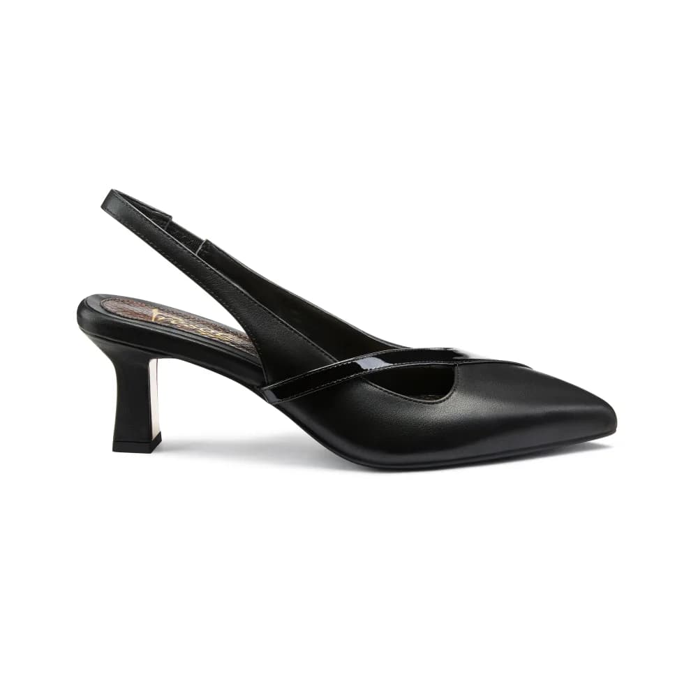 Gladys Women’s Heel - Closed Toe - 2.75" Gold Breast Heel - Slingback