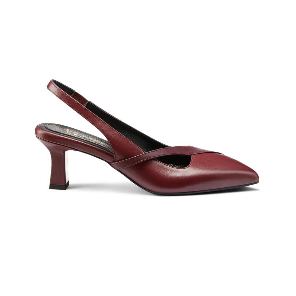 Gladys Women’s Heel - Closed Toe - 2.75" Gold Breast Heel - Slingback