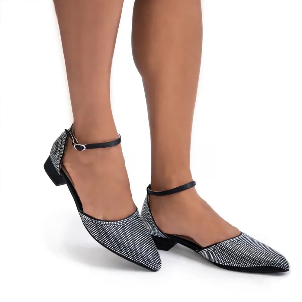 Debbie Women’s Dress Shoes - Rhinstone – 1" Heel