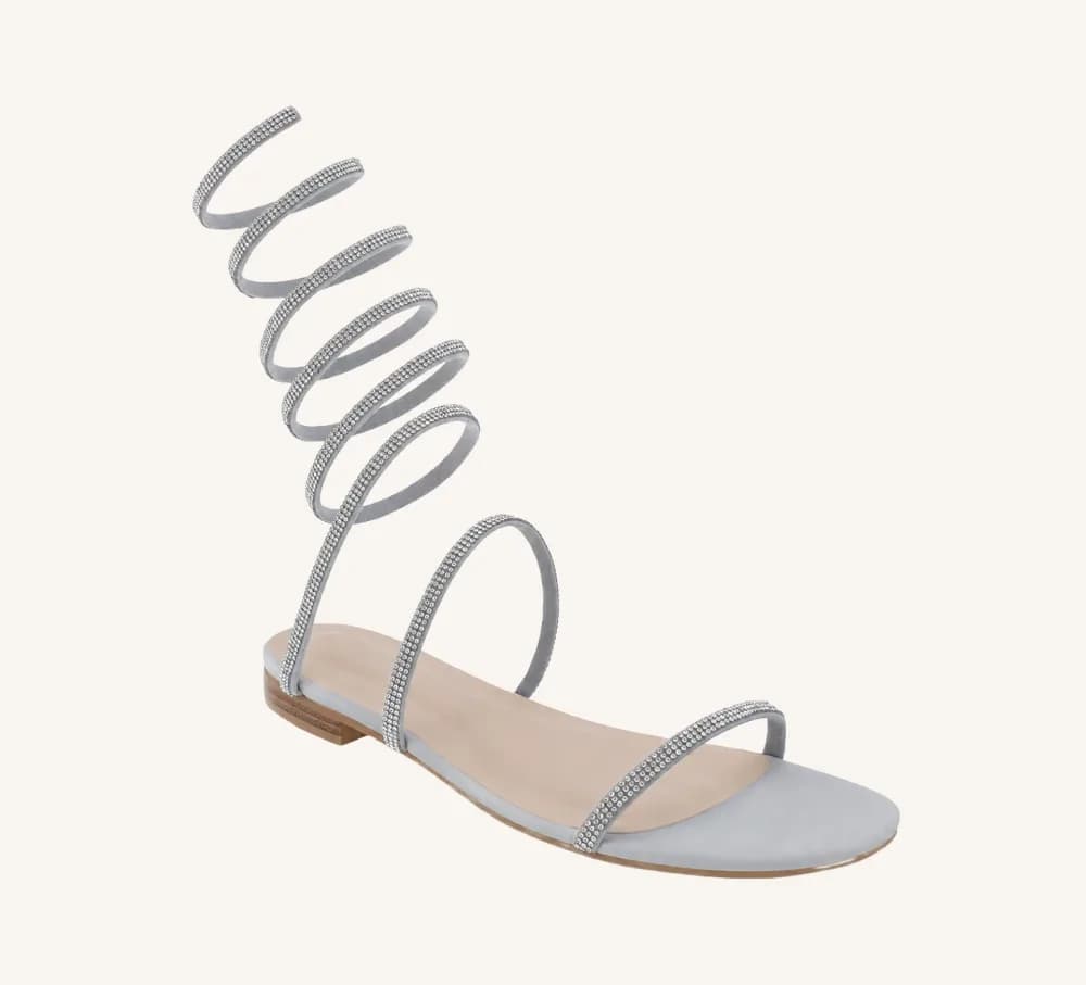 Julian Vegan Slip-On Dress Sandal Standard Fit Silver and Gold