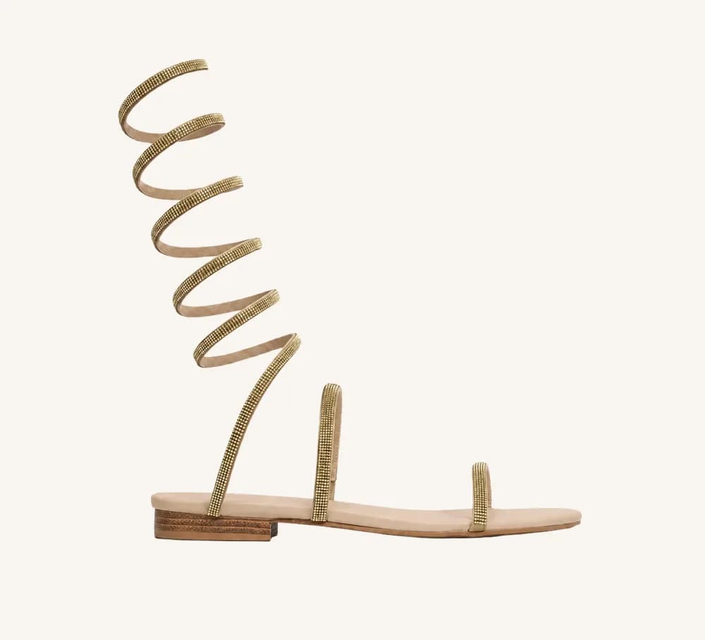 Julian Vegan Slip-On Dress Sandal Standard Fit Silver and Gold