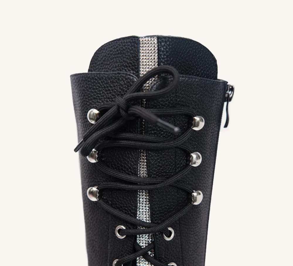 Delton Leather Combat Boot Lug Sole Standard and Wide Calves